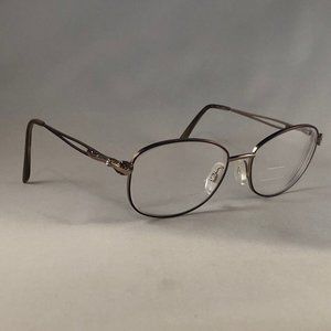 Zyloware 183 Eyeglass Frame Gemstones Copper Bronze Gold Flex Gem Oval 53-17-135
